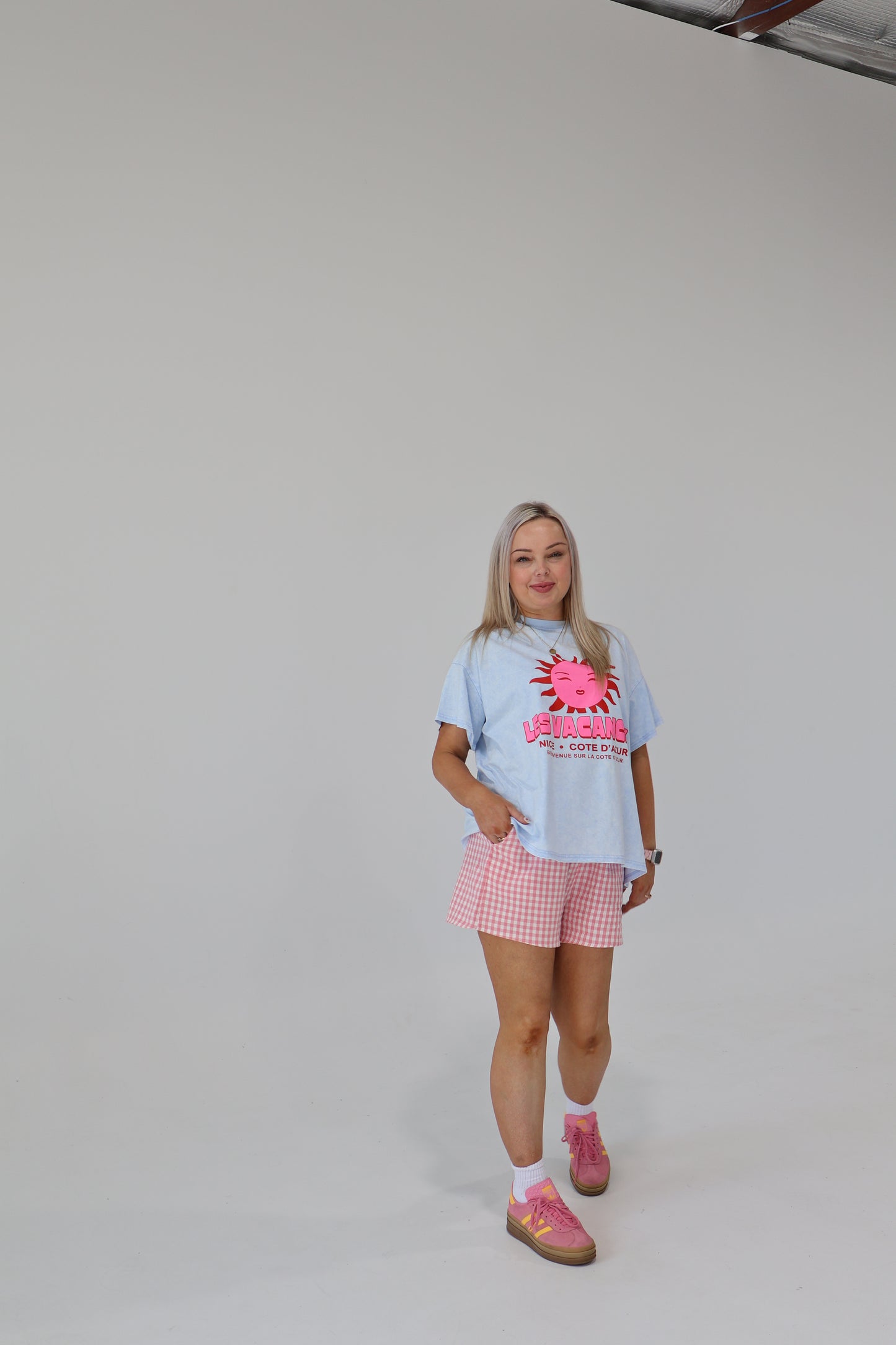Poppy gingham short - Pink