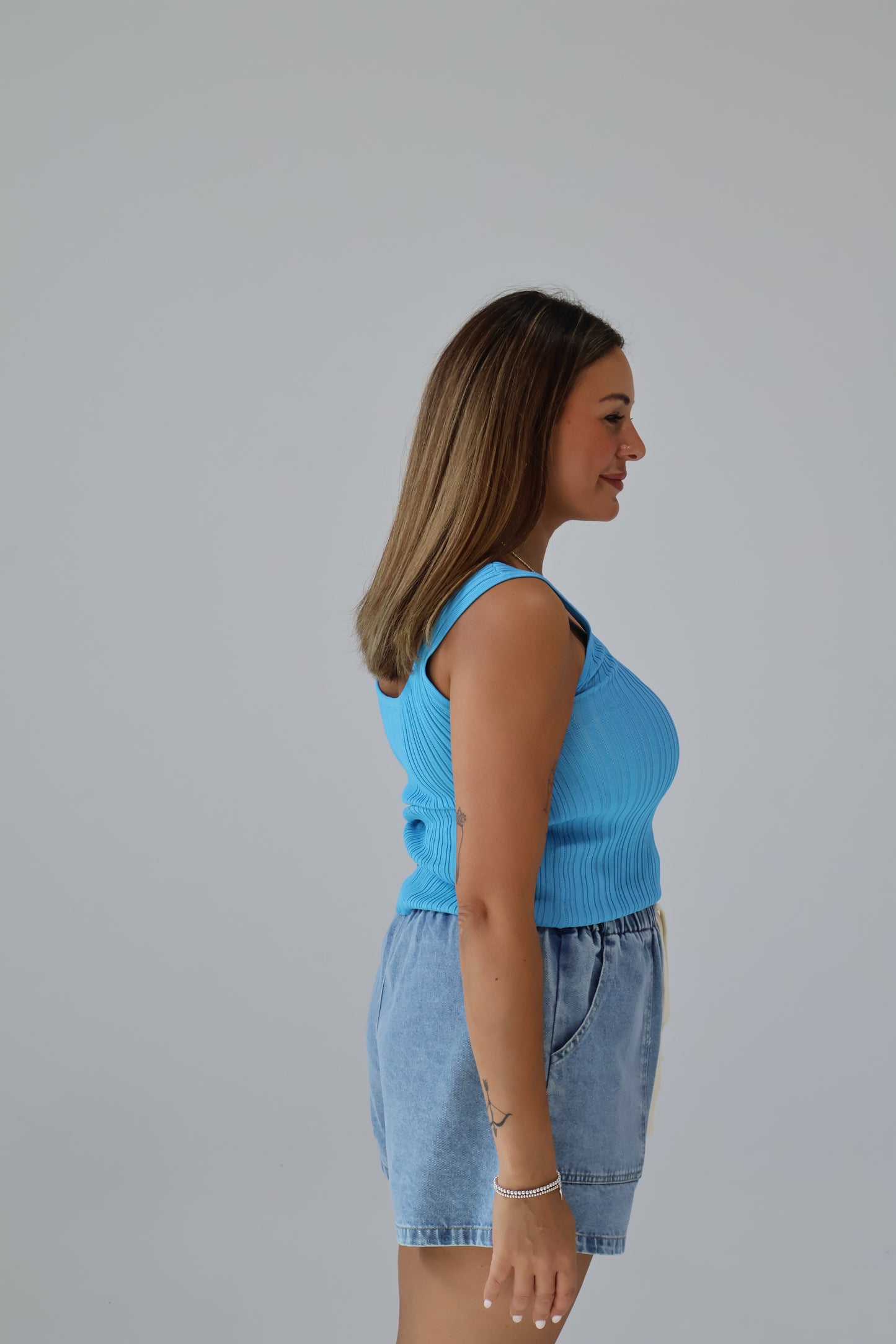 Lia short - denim blue