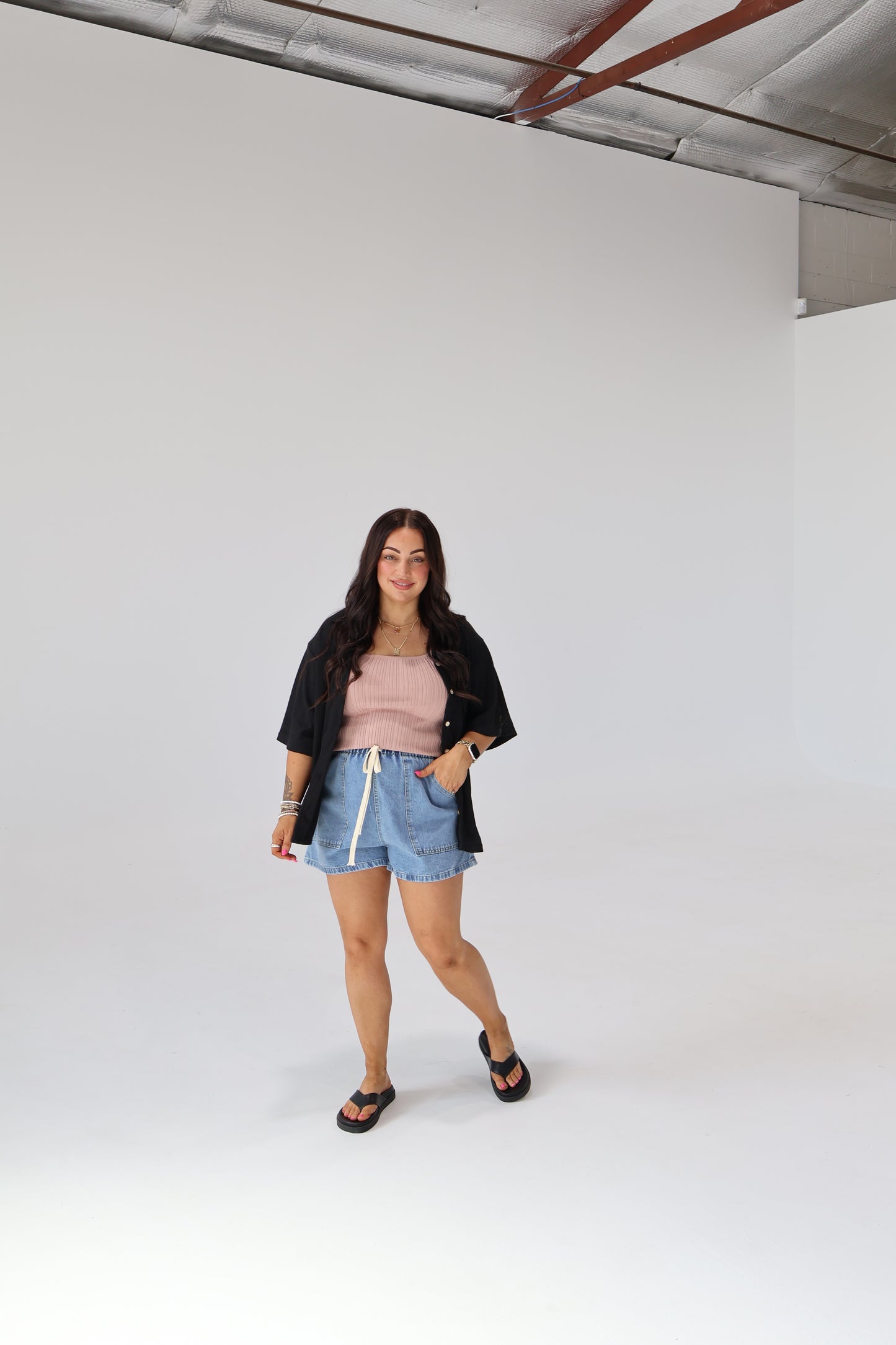 Lia short - denim blue