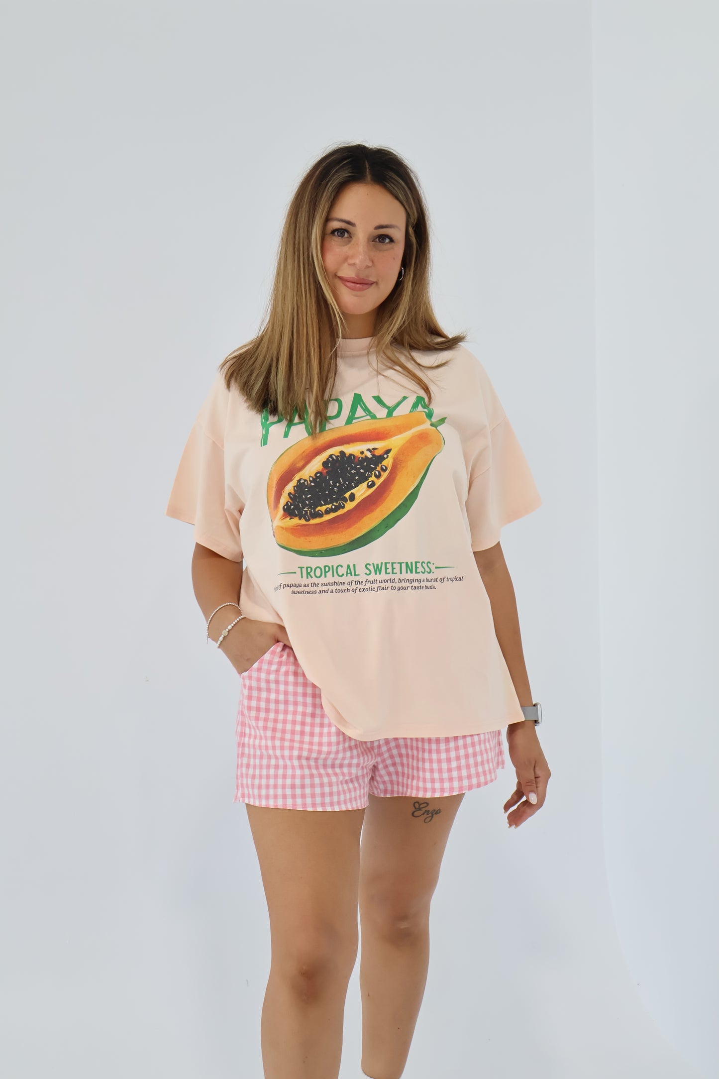Poppy gingham short - Pink
