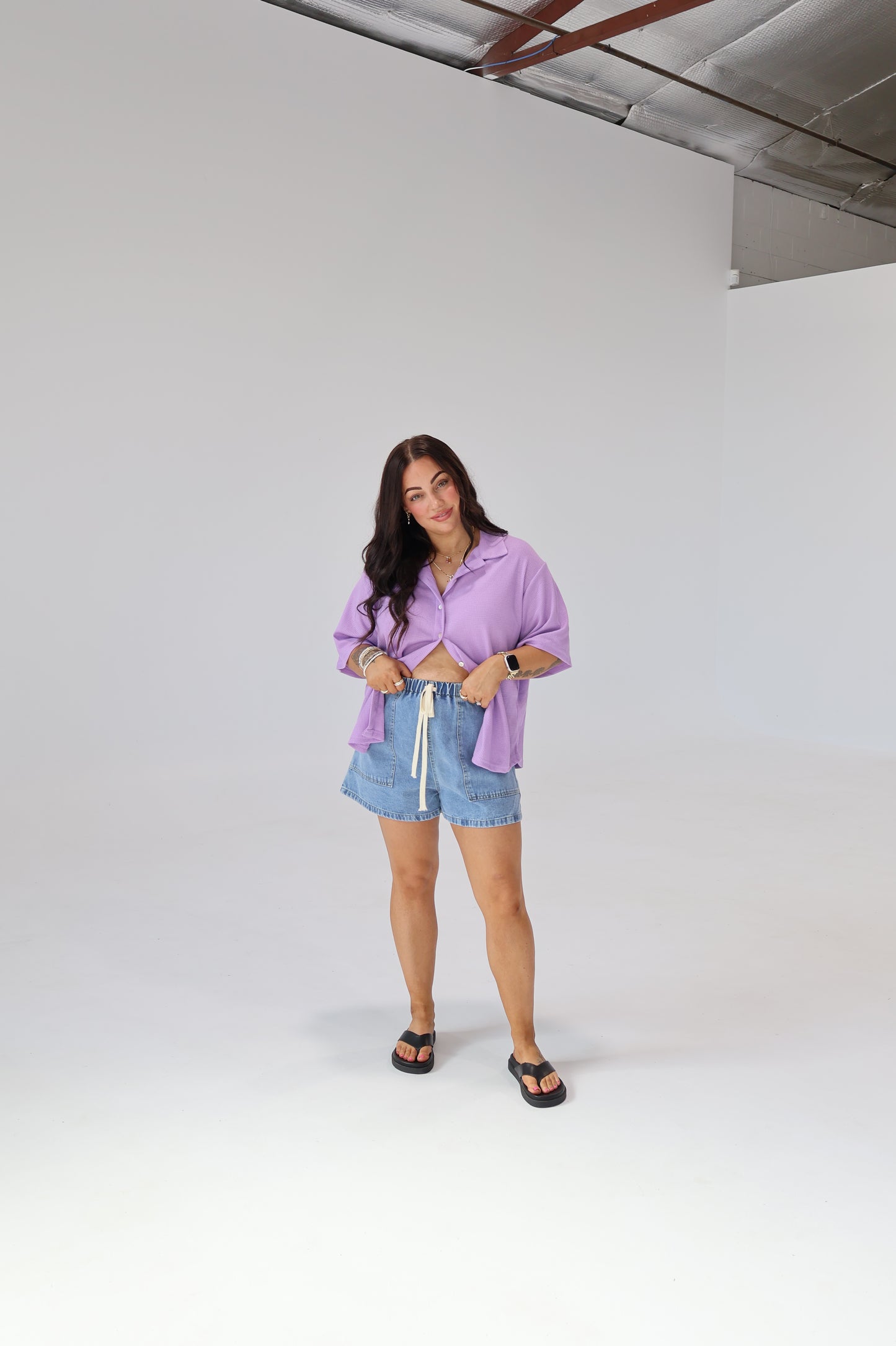 Lia short - denim blue